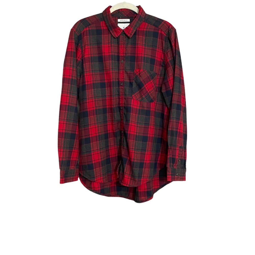 American Eagle Boyfriend Fit Plaid Button Down. Women’s Size XL.